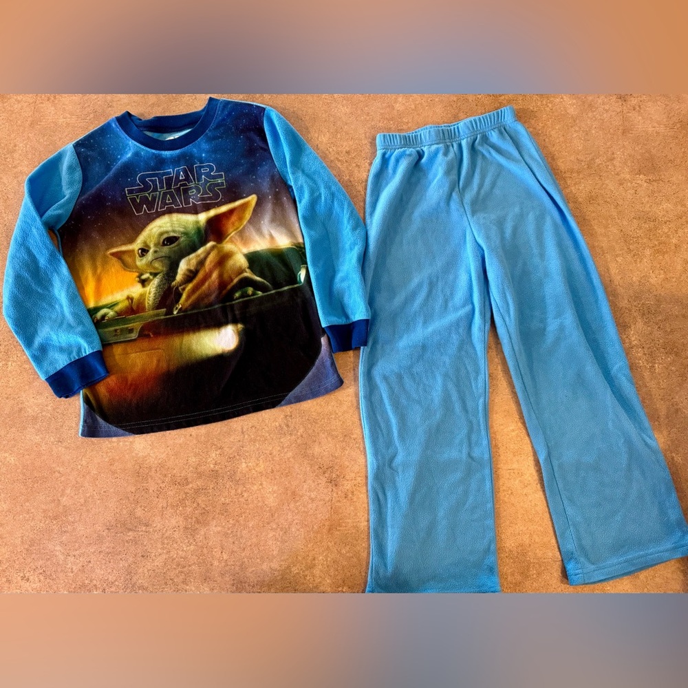 Star Wars Kids Cozy Fleece Pajama Set - Blue and Black, Size 6/7